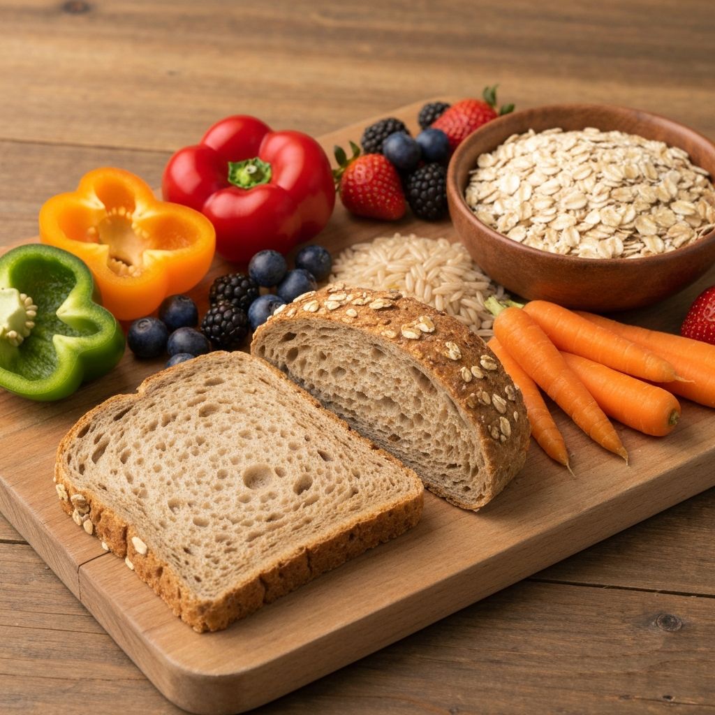 Whole grains and vegetables